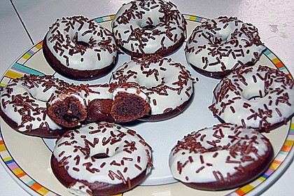 Schoko - Donuts aus der Form 1