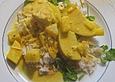 Fruchtiges Curryhuhn mit Mandelreis