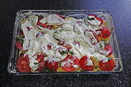 Kartoffeln-Tomaten-Basilikum Gratin 12
