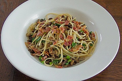 Spaghetti mit Austernpilzen