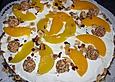 Giotto - Nuss - Torte mit Pfirsichen