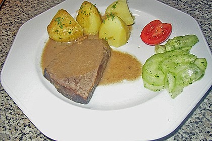 Rinderbraten mit Essig und Rahm 7