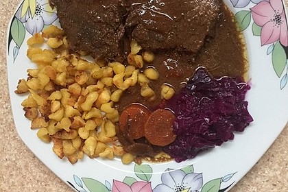 Rinderbraten mit Essig und Rahm 1