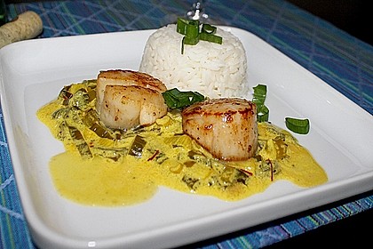 Jakobsmuscheln mit Safransauce 12