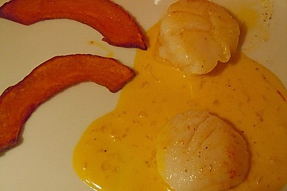Jakobsmuscheln mit Safransauce 14