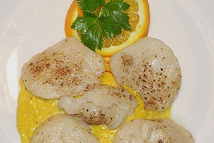 Jakobsmuscheln mit Safransauce 5