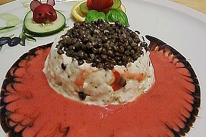 Lachs - Orangen - Tartar mit  Belugalinsen 3