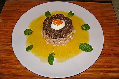 Lachs - Orangen - Tartar mit  Belugalinsen 5