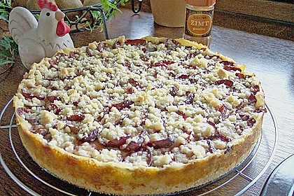 Zwetschgen-Streuselkuchen mit Pudding 7