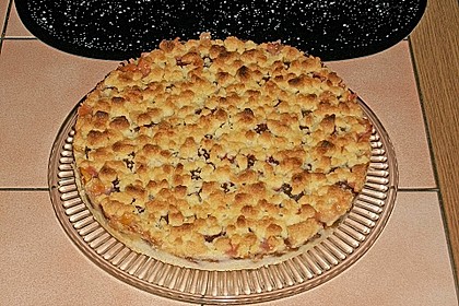 Zwetschgen-Streuselkuchen mit Pudding 90