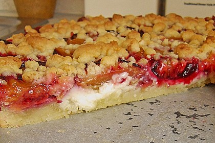Zwetschgen-Streuselkuchen mit Pudding 15