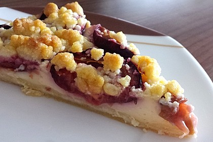 Zwetschgen-Streuselkuchen mit Pudding 6