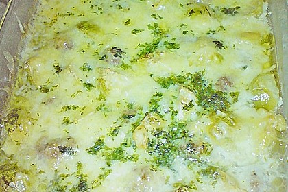 Rosenkohl - Auflauf mit Hackbällchen 1