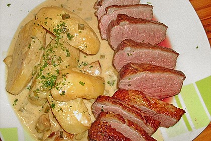 Steinpilz - Rahmkartoffeln mit Entenbrust 7