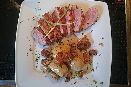 Steinpilz - Rahmkartoffeln mit Entenbrust 9