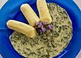 Gorgonzola - Rahmsauce mit Blattspinat