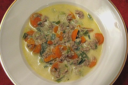 K&auml;se - Hackfleisch - Suppe mit Gem&uuml;se 1