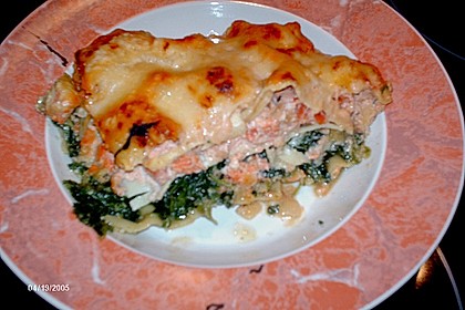 Lachs - Lasagne mit Spinat 32