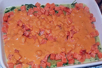 Lachs - Lasagne mit Spinat 5