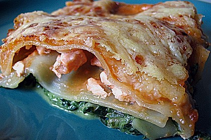 Lachs - Lasagne mit Spinat 14