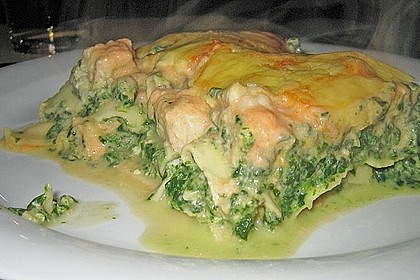 Lachs - Lasagne mit Spinat 16