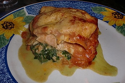 Lachs - Lasagne mit Spinat 74