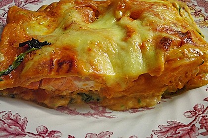Lachs - Lasagne mit Spinat 76