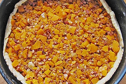 K&uuml;rbis - Ziegenk&auml;se - Quiche