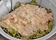 Gr&uuml;ne Bandnudeln mit Lachs - Senfsahnesauce