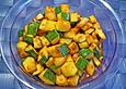 Zucchinisalat s&uuml;&szlig; - sauer mit Ingwer