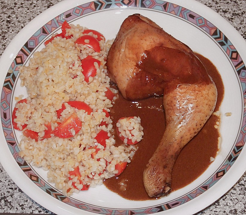 Pikante Hähnchenschenkel mit Bulgur (Rezept mit Bild) | Chefkoch.de