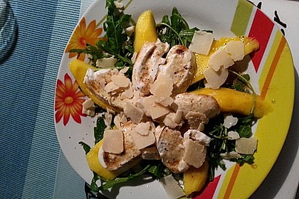 Mozzarella mit Mango und Rucola 1
