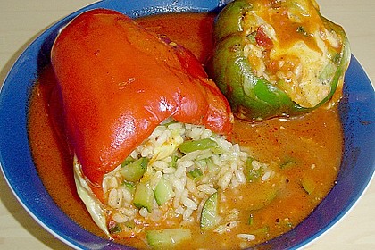 Vegetarisch gefüllte Paprika 6