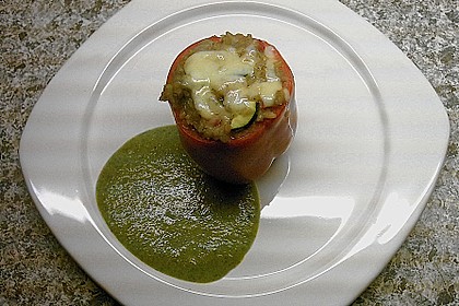 Vegetarisch gefüllte Paprika 11