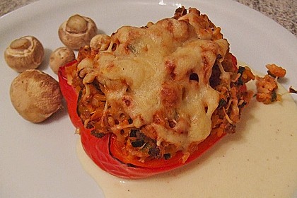 Vegetarisch gefüllte Paprika 4