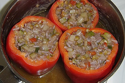 Vegetarisch gefüllte Paprika 12