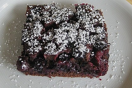 Schneller Blechkuchen Schoko - Kirsch 18