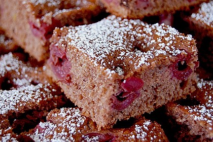 Schneller Blechkuchen Schoko - Kirsch 22