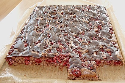 Schneller Blechkuchen Schoko - Kirsch 1