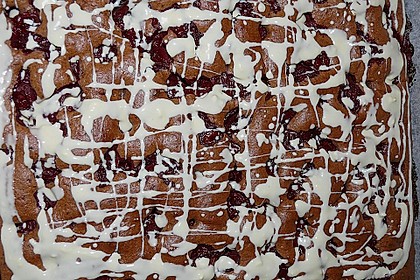 Schneller Blechkuchen Schoko - Kirsch 27