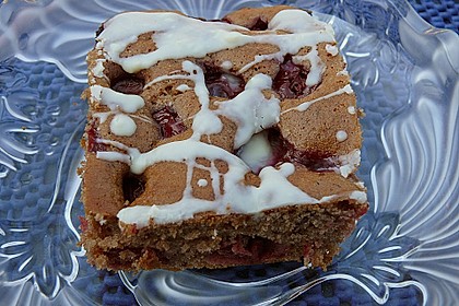 Schneller Blechkuchen Schoko - Kirsch 28
