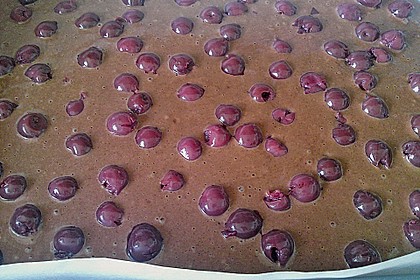 Schneller Blechkuchen Schoko - Kirsch 29