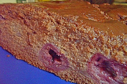 Schneller Blechkuchen Schoko - Kirsch 3