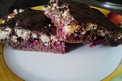Schneller Blechkuchen Schoko - Kirsch 32