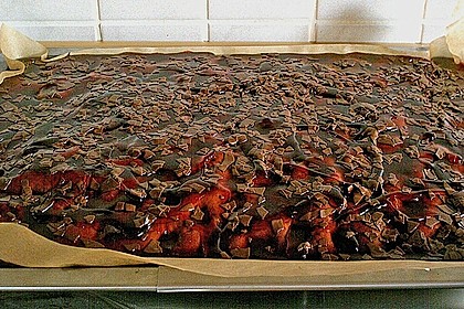 Schneller Blechkuchen Schoko - Kirsch 7