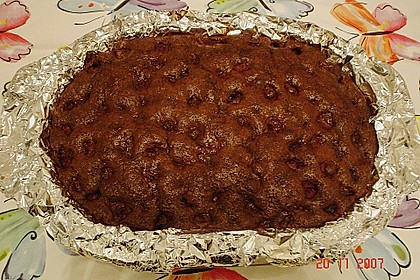 Schneller Blechkuchen Schoko - Kirsch 10