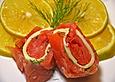 R&auml;ucherlachs - K&auml;se - R&ouml;llchen