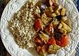 Auberginen - Tomaten - Gem&uuml;se mit Reis