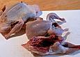 Wachteln, gef&uuml;llt mit Taubenbrust und Foie gras