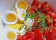 Superschneller Tomaten - Eier - Salat